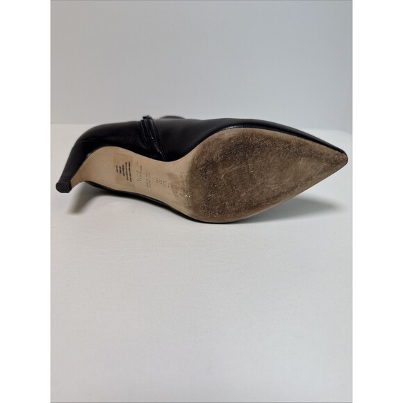 Nordstrom Signature Flora Ankle Bootie Genuine Leather Black Size US 5.5 EU 35.5 - Picture 9 of 13